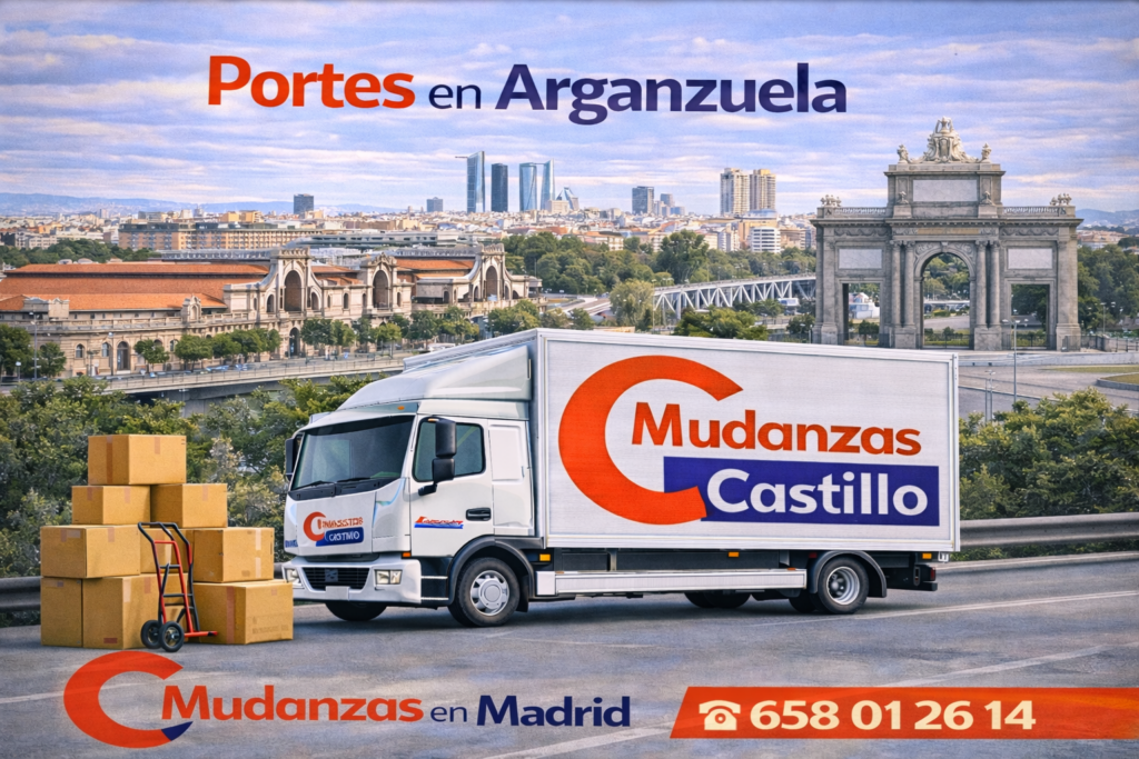 Portes económicos en Arganzuela Madrid con furgoneta y operarios